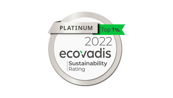 Logo Platinum EcoVadis award 2022