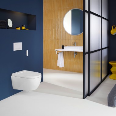 Geberit AquaClean Alba shower toilet in a hotel