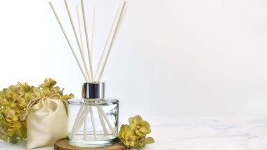 Scent sticks in a jar that provide a pleasant room fragrance