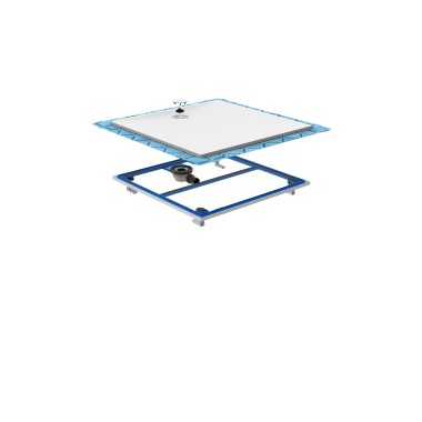 Setaplano installation set and Setaplano shower tray with premounted sealing foil