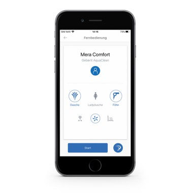 Geberit Home App for shower toilet operation