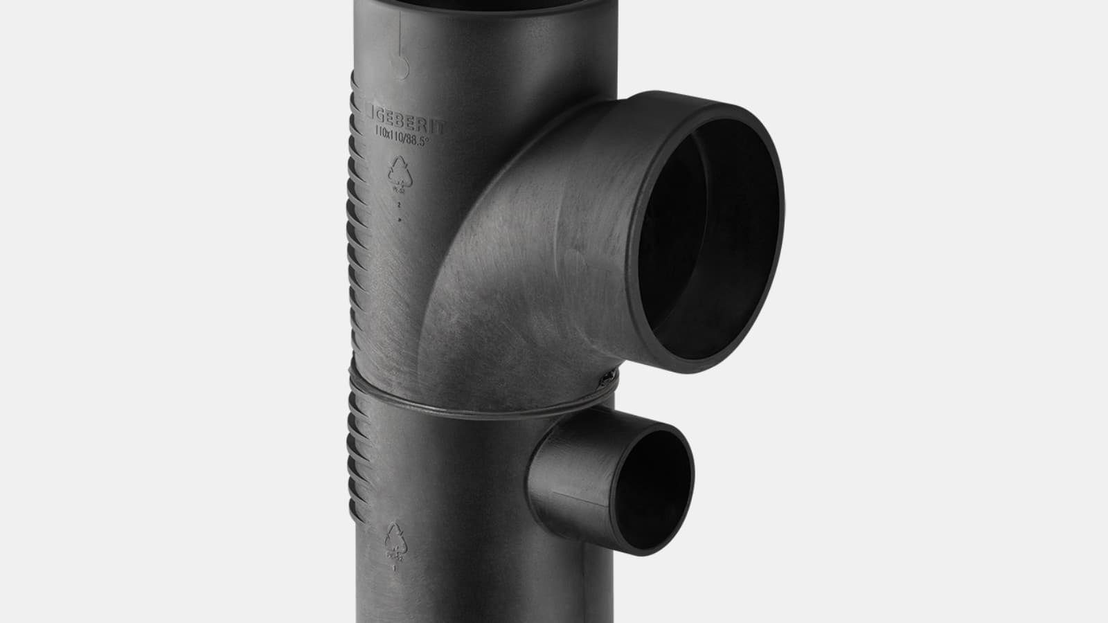 Geberit Silent-db20 combined branch fitting 88.5°, swept-entry Geberit Silent-db20 combined branch fitting 88.5°, swept-entry