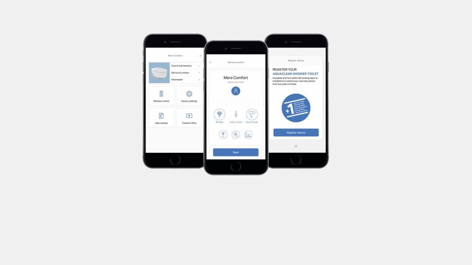 Geberit Home display pages Geberit Home display pages