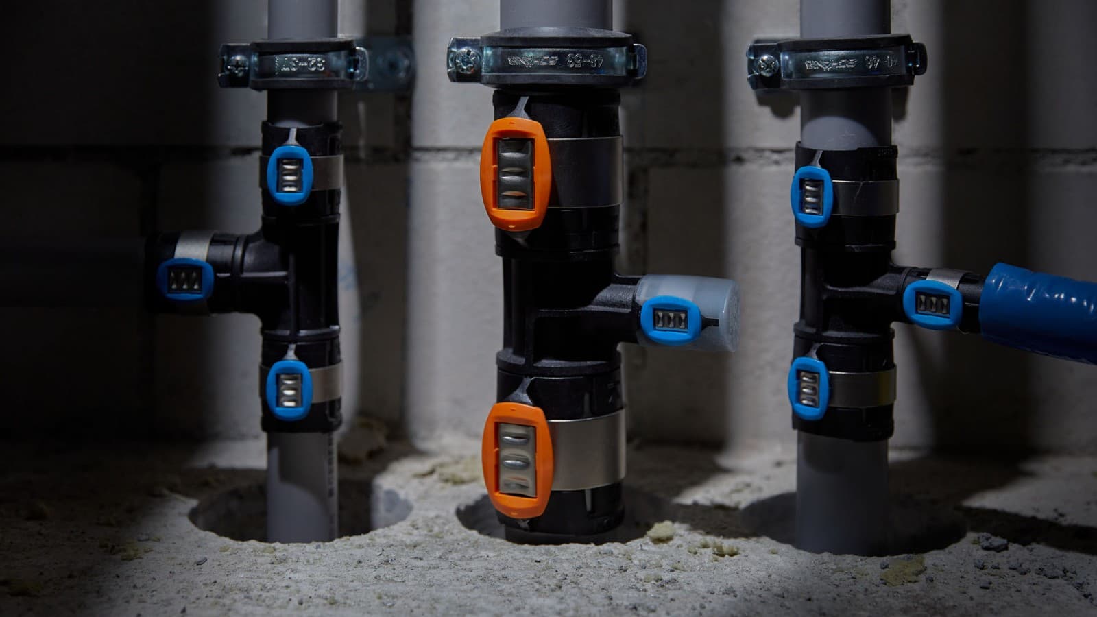 Geberit FlowFit colour-coded fittings Geberit FlowFit colour-coded fittings